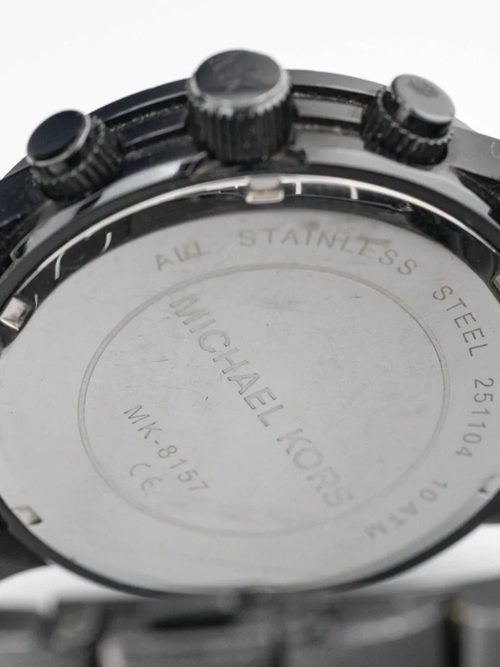 Michael Kors MK-8157 Black-Tone Chronograph Watch Men's New Battery